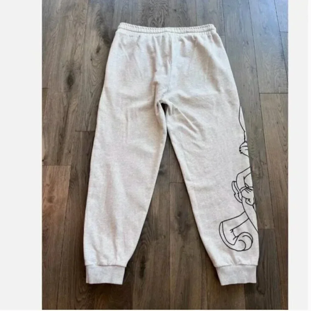 Scotch & Soda x Looney Tunes Sweatpants Size XXL Gray Embroidered Organic Cotton